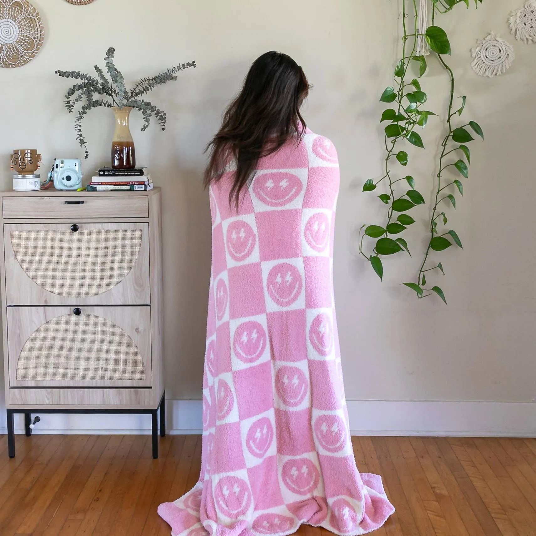 Pink Bolt Smile Blanket