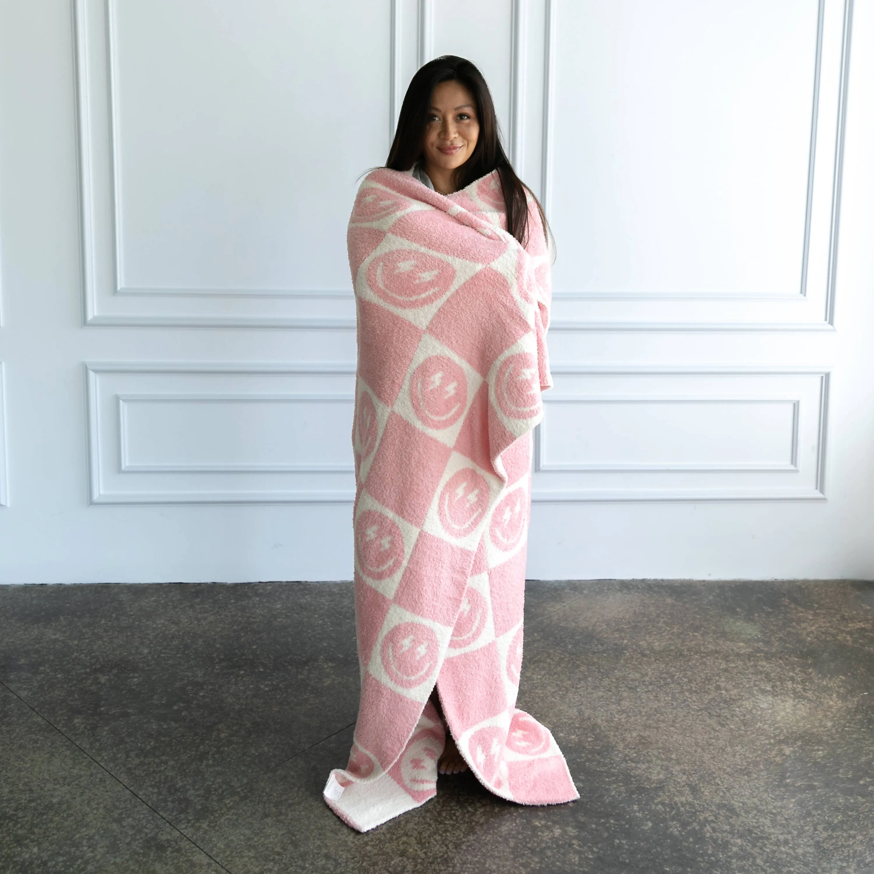 Pink Bolt Smile Blanket