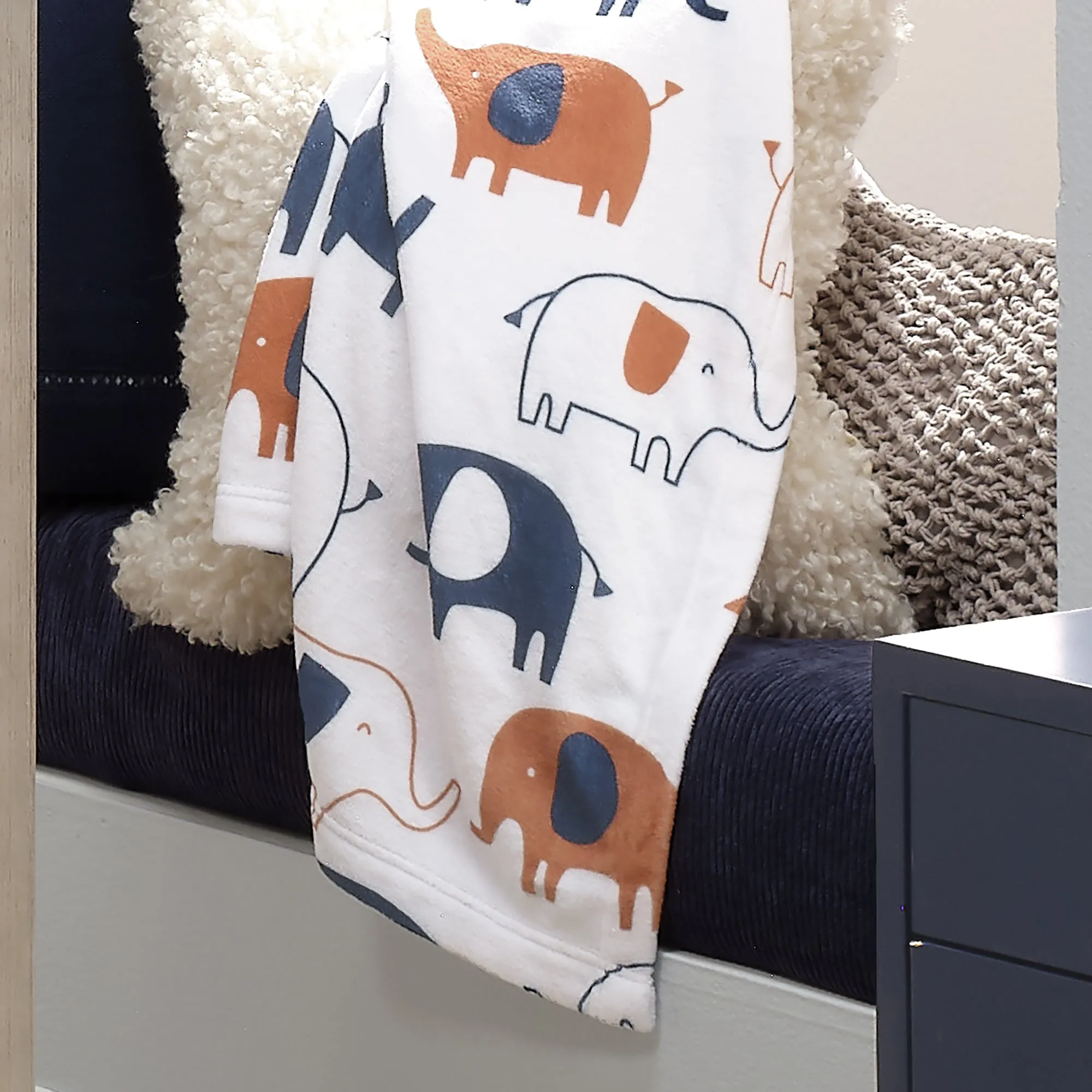 Playful Elephant Baby Blanket