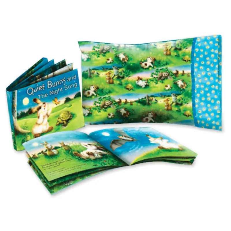 Quiet Bunny Pillowcase and Soft Book Kit