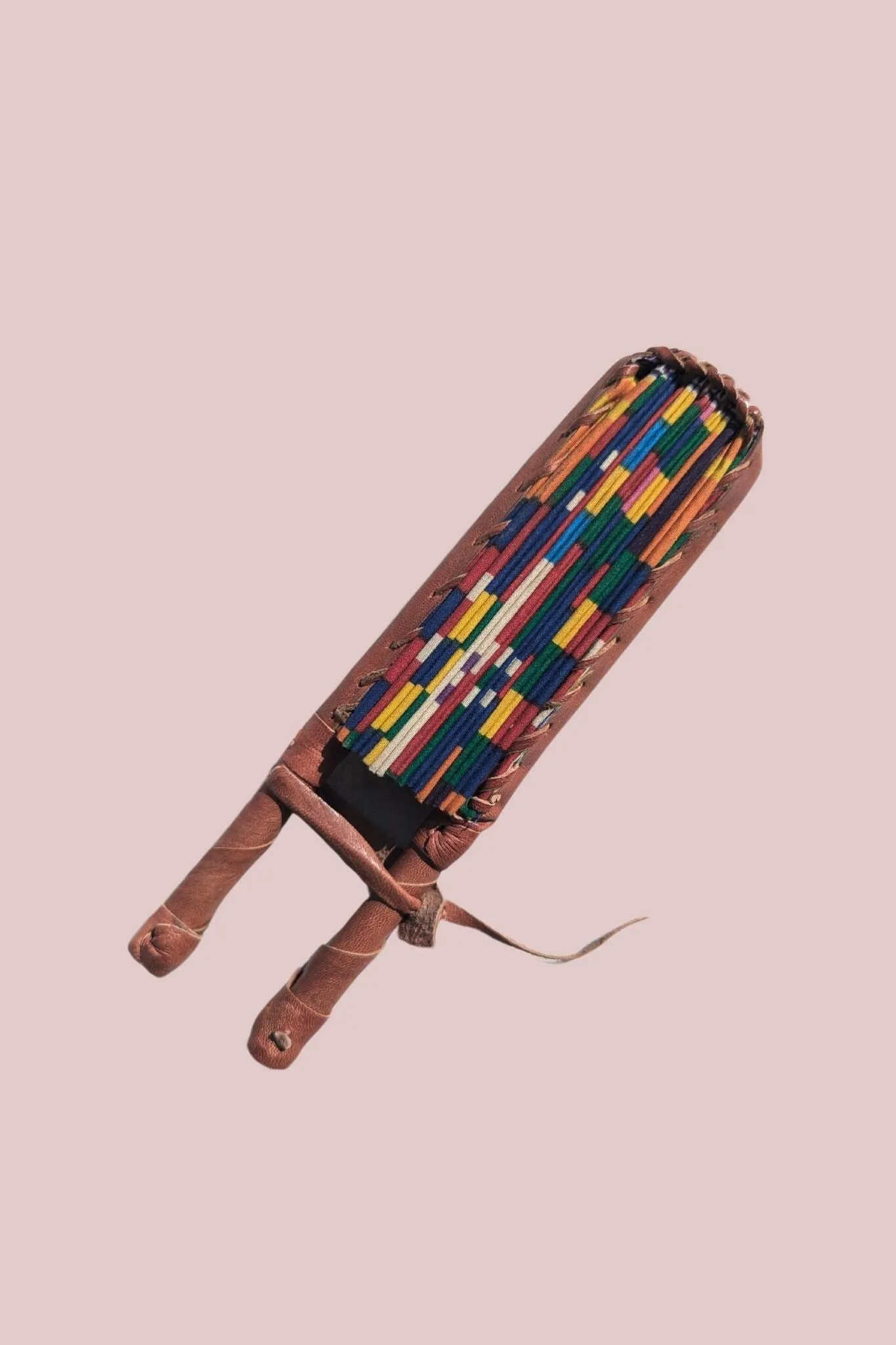 Rainbow African Print Hand Fan