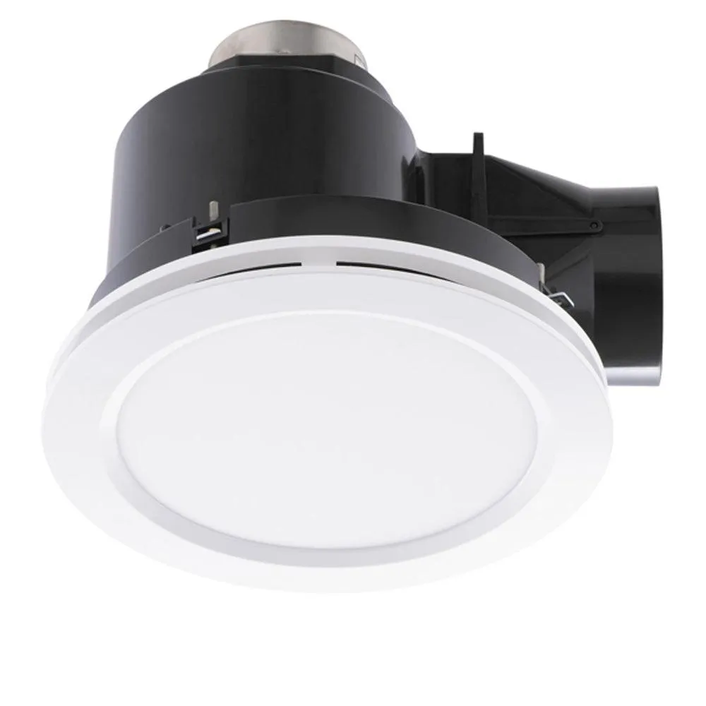 Revoline 240 Bathroom Exhaust Fan with CCT LED Light in White