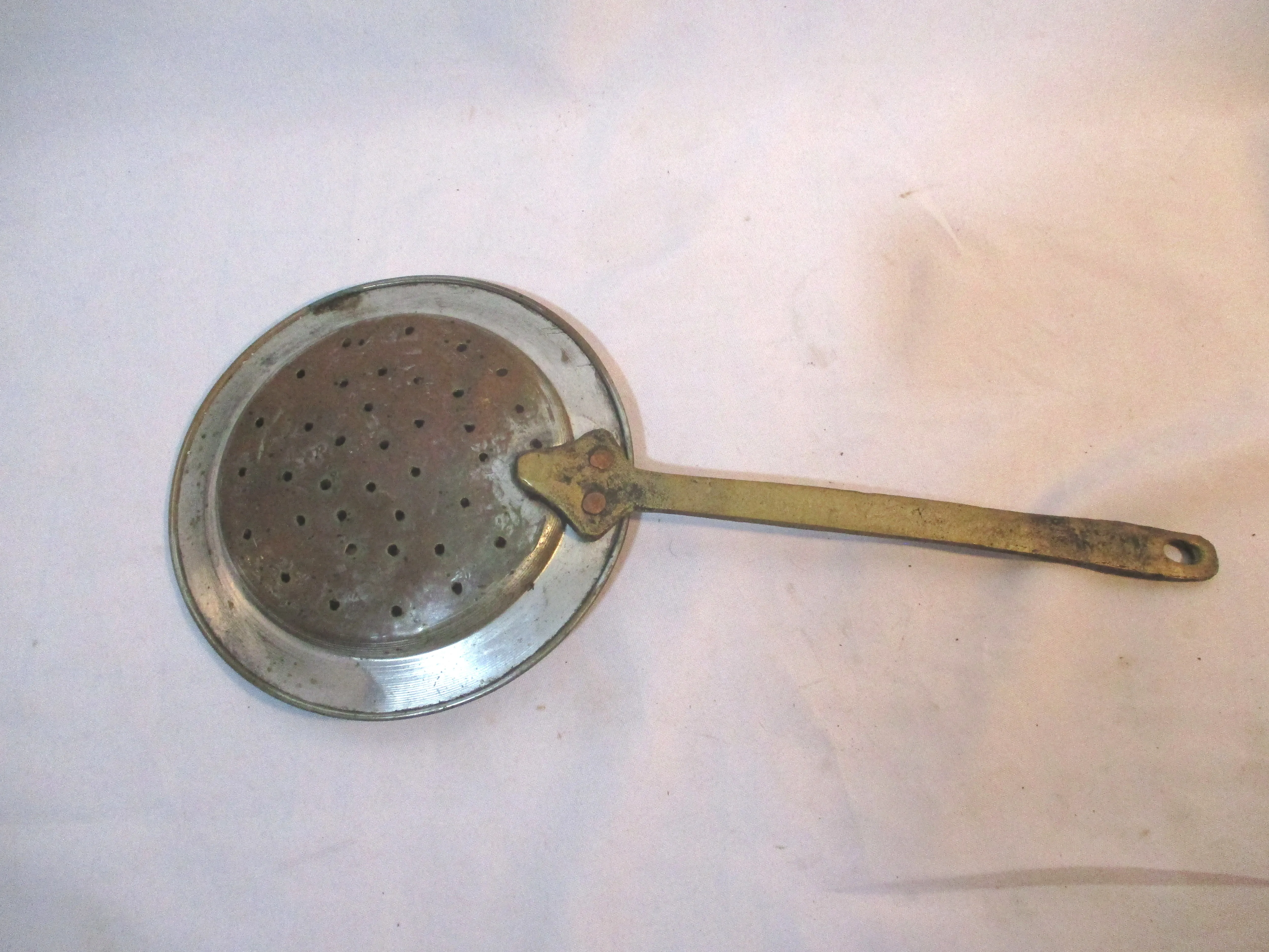 Rustic Primitive METAL Steamer Strainer Handle Decor