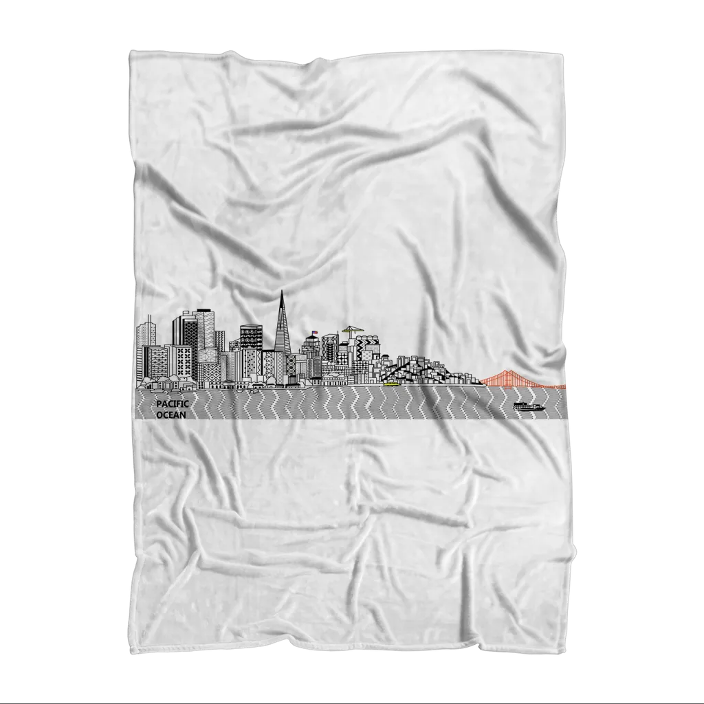 San Francisco Towel Sublimation Throw Blanket