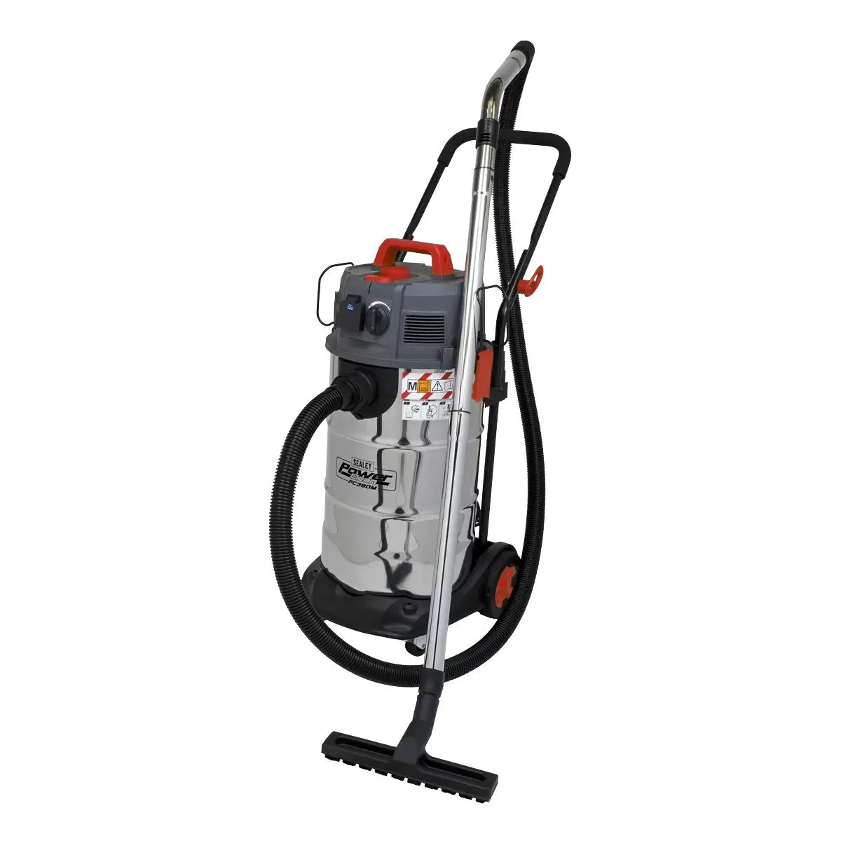 Sealey PC380M Vacuum Cleaner Wet/Dry 38L 1500W/230V Stainless Steel