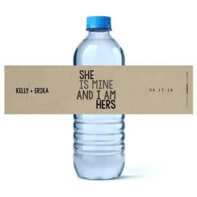 She Is Mine Water Bottle Labels