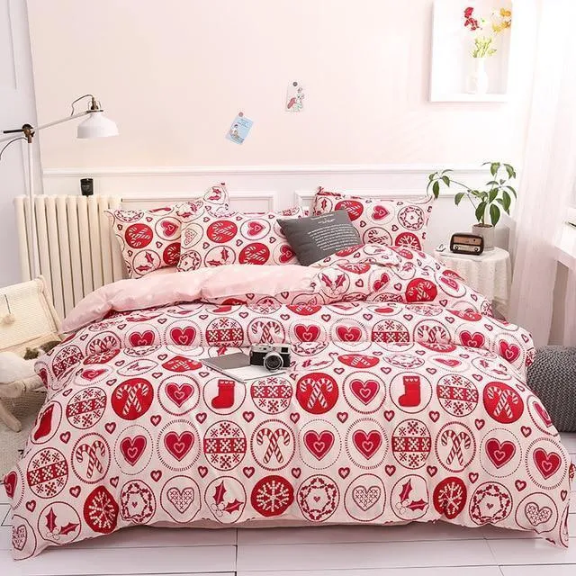 Simple Duvet Cover Sets King Size Bedding Set Unicorn Plaid Quilt Cover Bed Sheet Single Double Queen Nordic Bed Linens