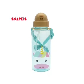 Snapkis Straw Water Bottle 500ml - Unicorn