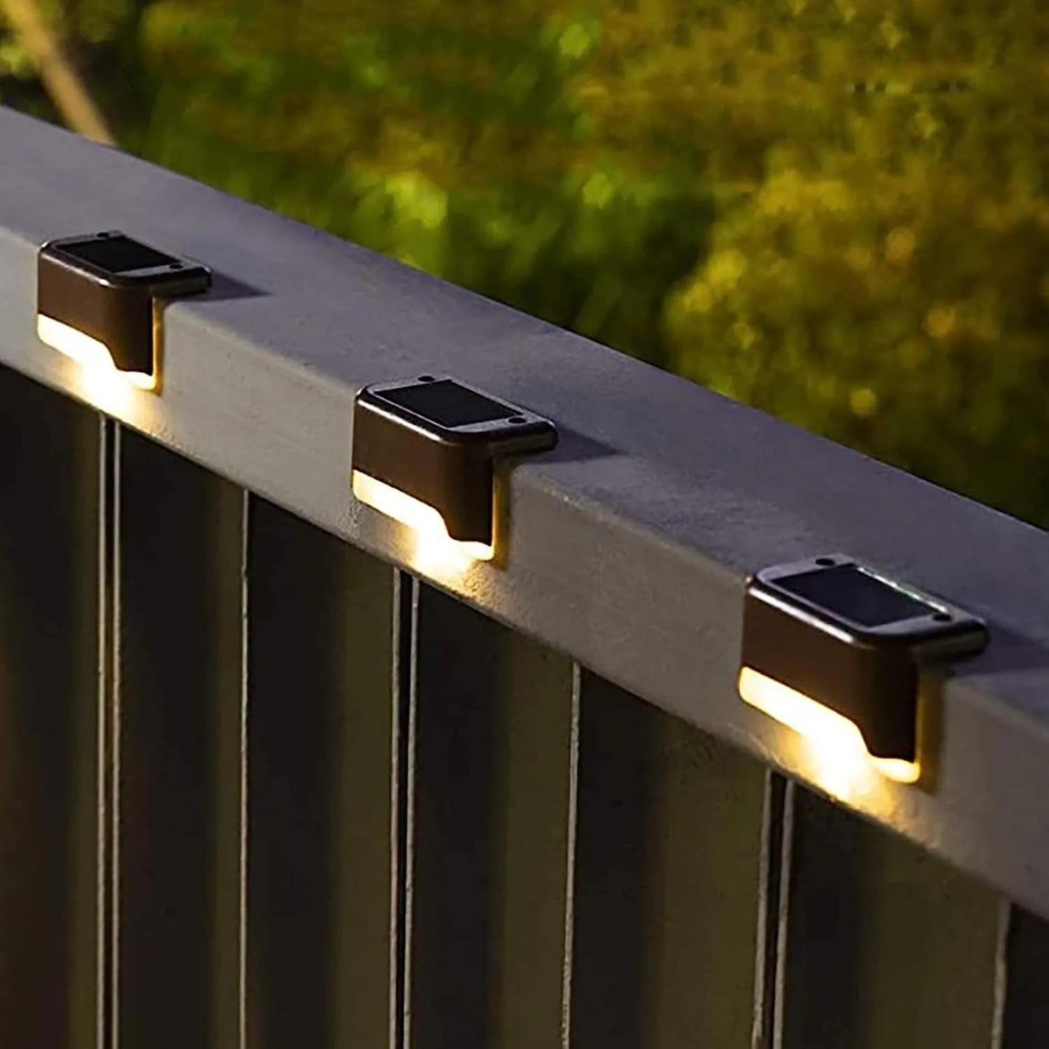 Solar Deck Lights Outdoor 16 Pack, Solar Step Lights Waterproof Led Solar Lights for Outdoor Stairs, Step , Fence, Yard, Patio, and Pathway(Warm White)