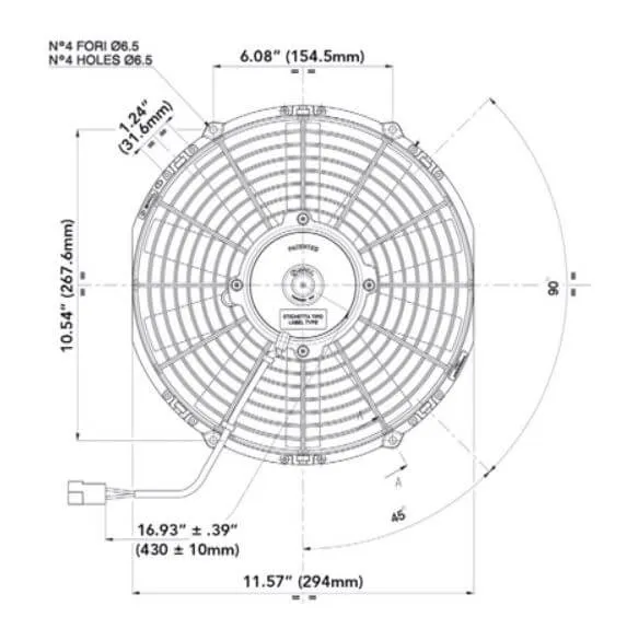 SPAL Electric Radiator Fan (11" - Puller Style - Medium Profile - 962 CFM) 30101500