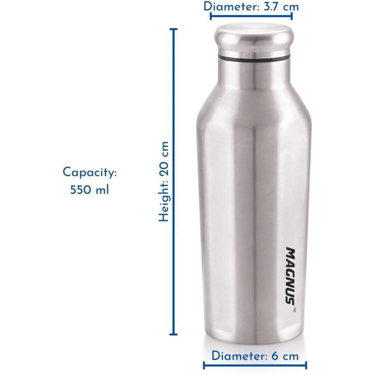 Sporty Single Wall Stainless Steel Bottle for Men & Women (BPA Free, Leakproof)