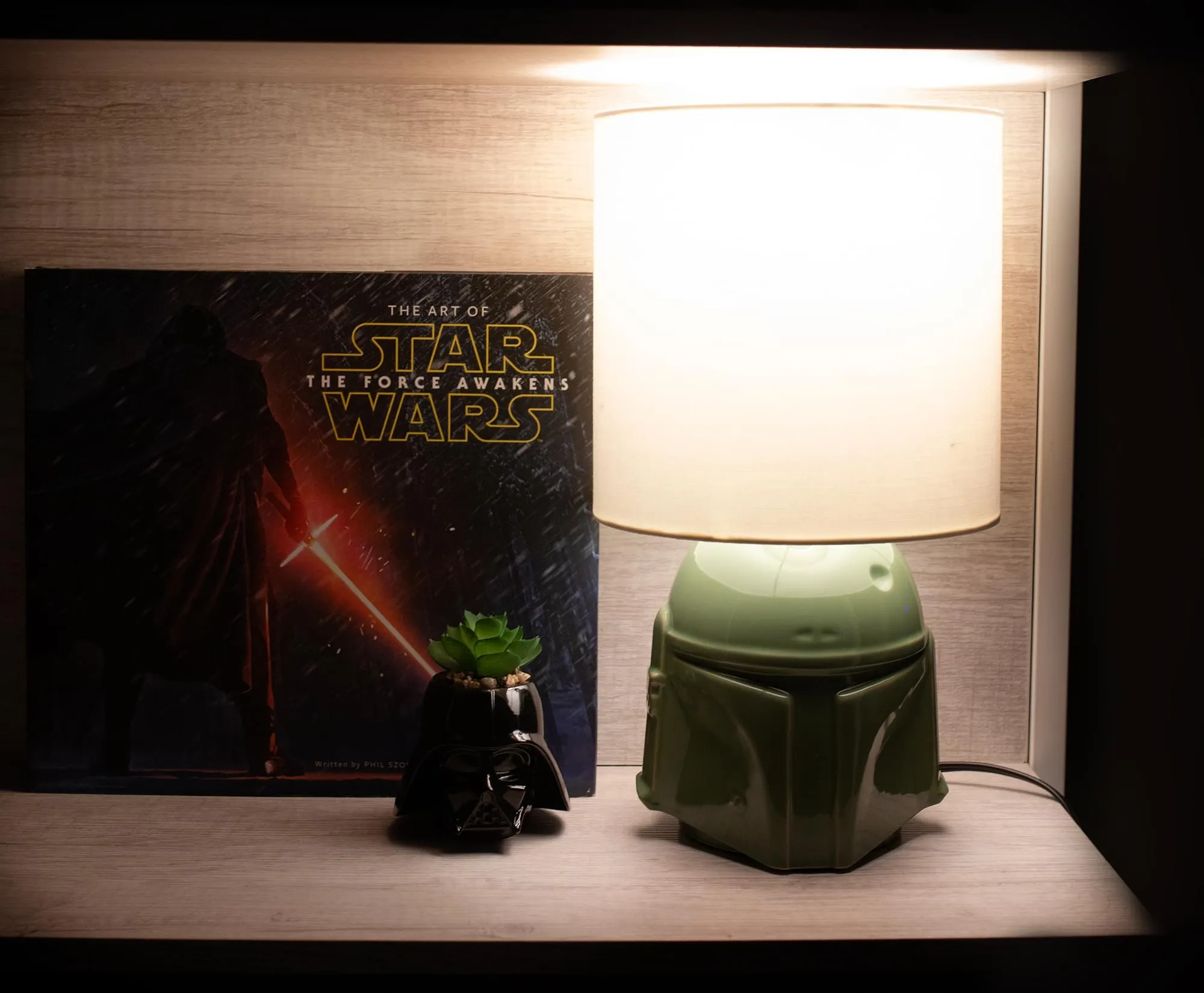 Star Wars Boba Fett Helmet Table Lamp | 14 Inches Tall