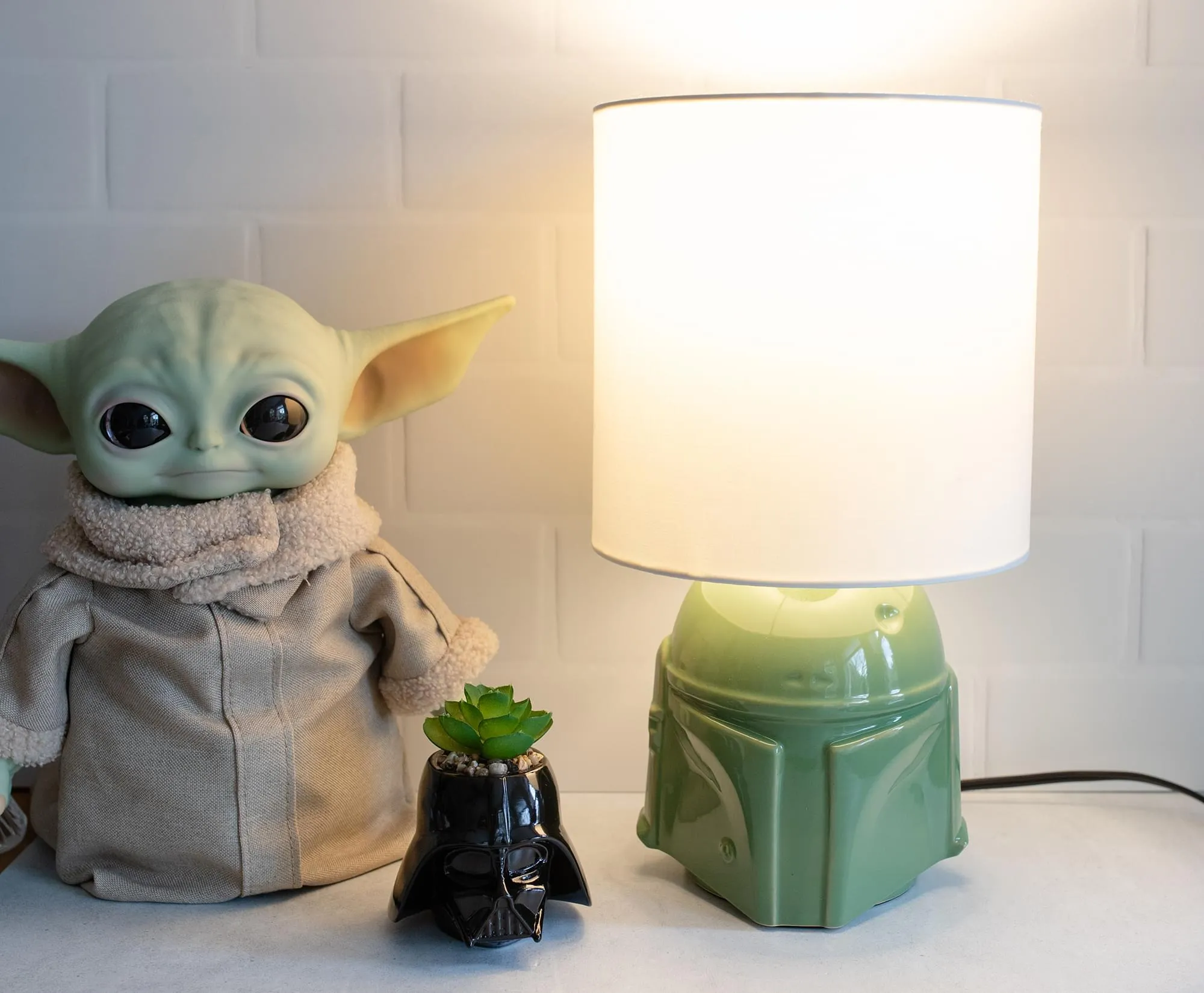 Star Wars Boba Fett Helmet Table Lamp | 14 Inches Tall