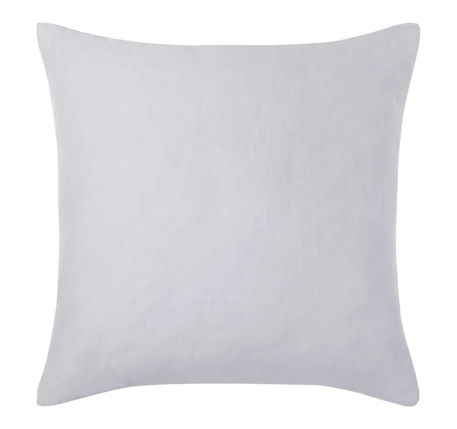 Stonewashed French Linen European Pillowcase Dove Grey