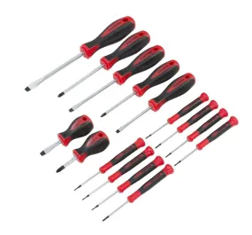 Tekton 2744 15 Piece Regular and Precision Screwdriver Set