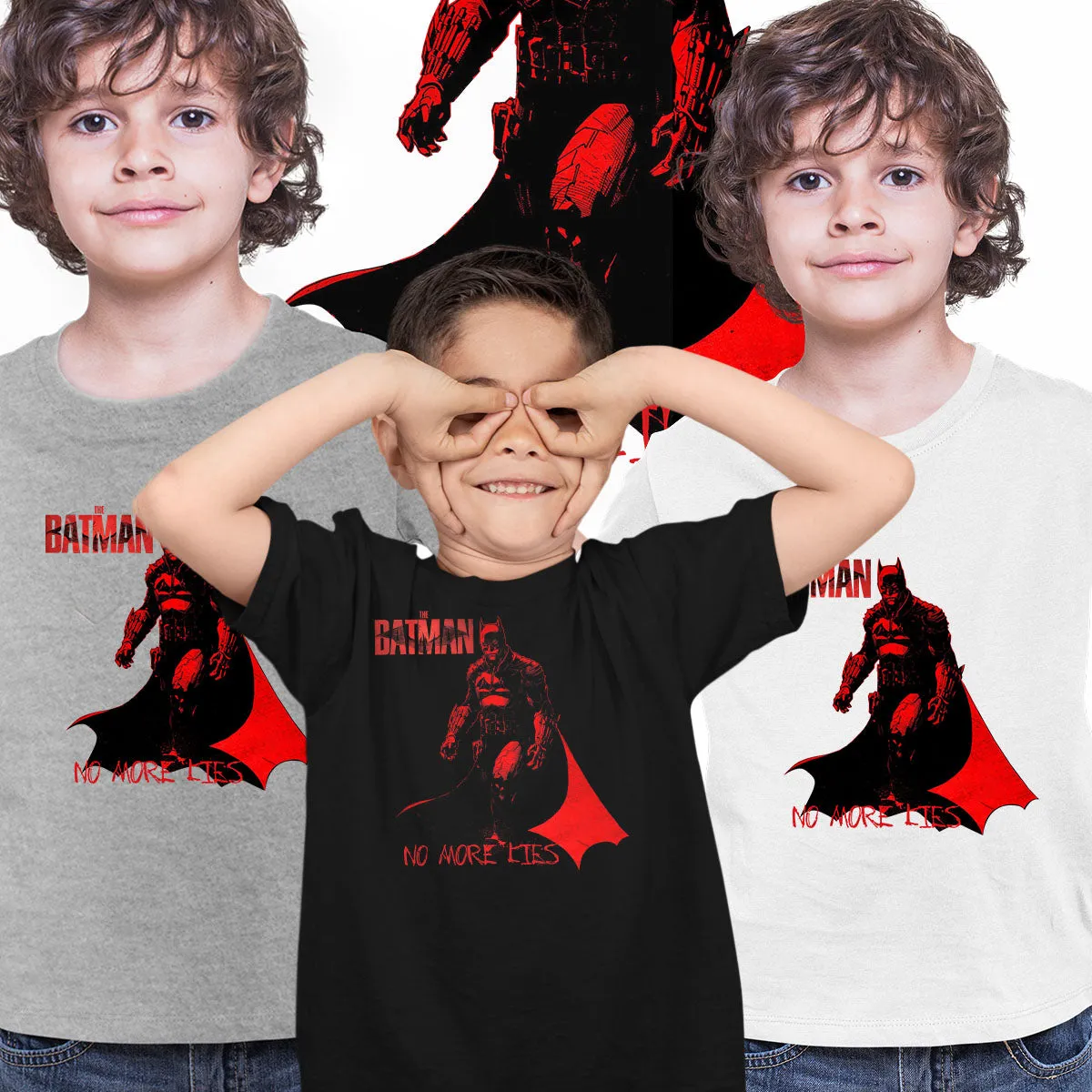 The Batman No More Lies Movie Kids T-shirt 2022 Superheroes Batman Bruce Wayne