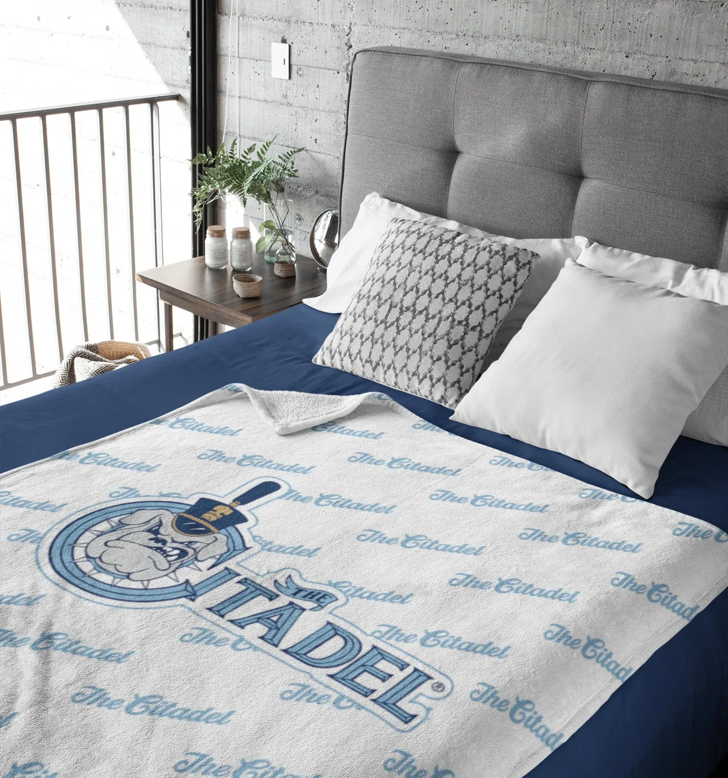 The Citadel, Vintage Spike logo, White Blanket