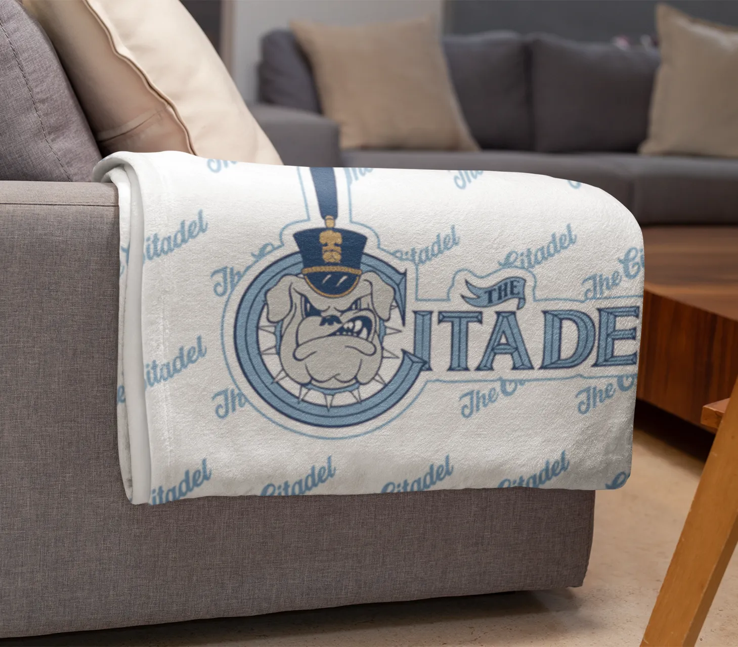 The Citadel, Vintage Spike logo, White Blanket