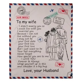 To My Wife - From Husband - A326 - Premium Blanket