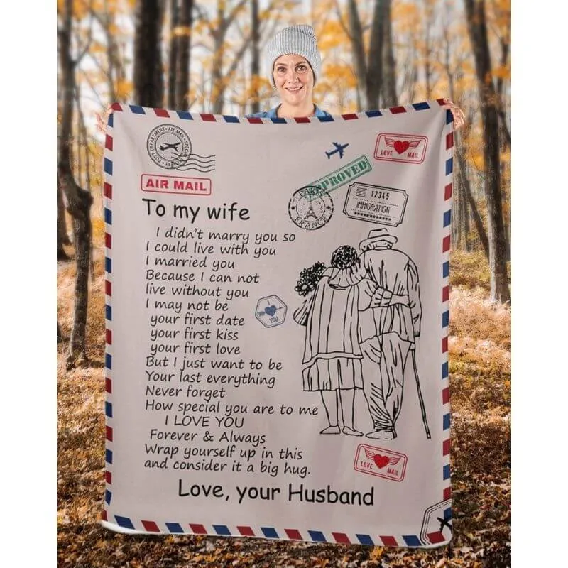 To My Wife - From Husband - A326 - Premium Blanket