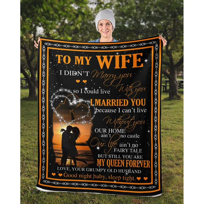 To My Wife - From Husband - A518 - Premium Blanket