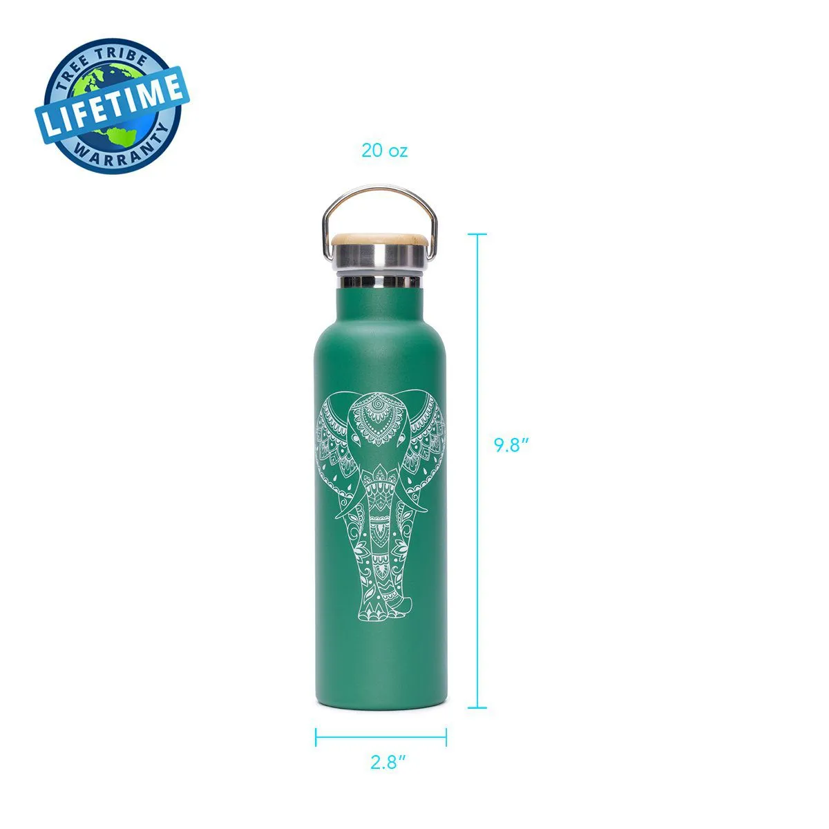 Tribal Elephant Water Bottle (20 oz)