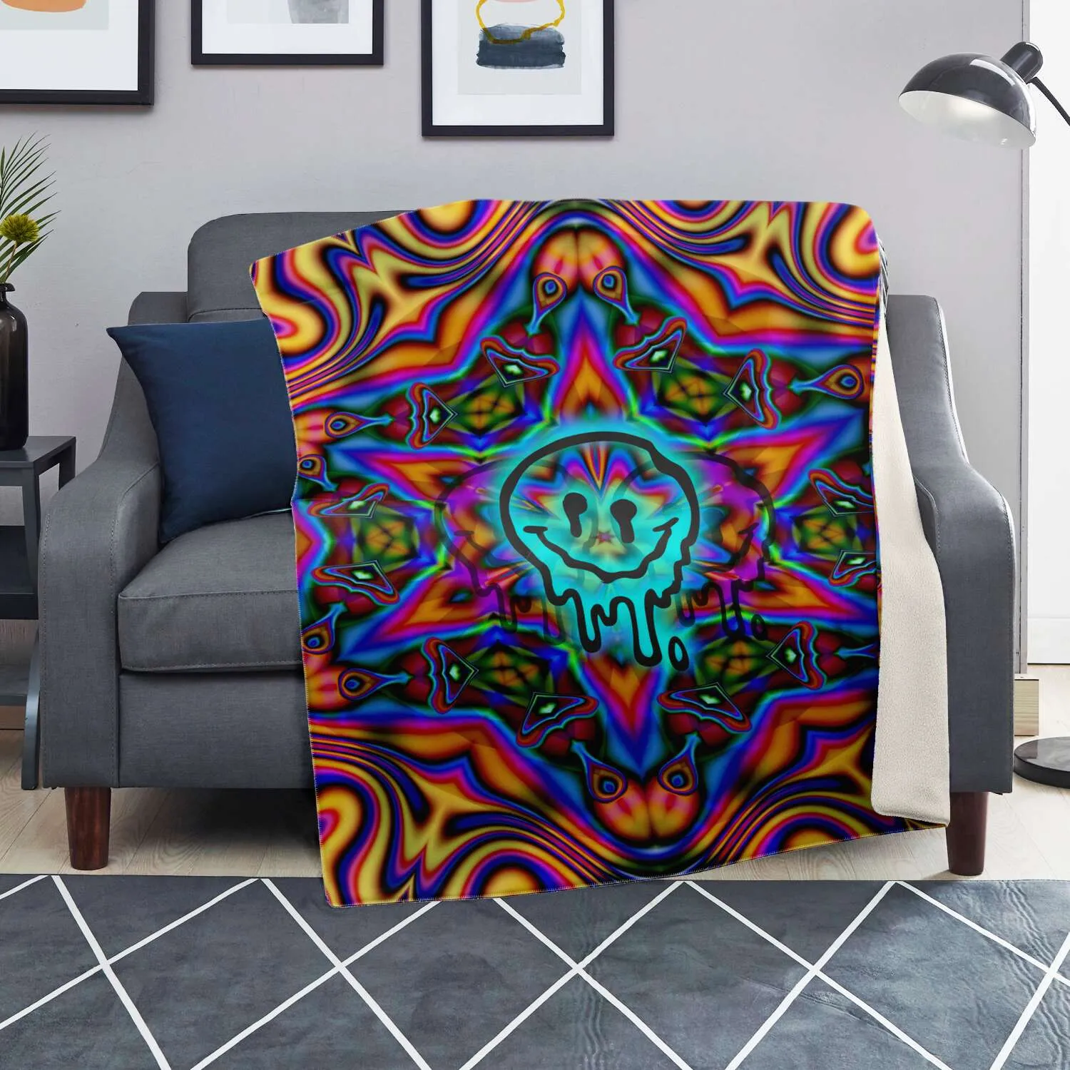 Trippy Moji Melt Blanket