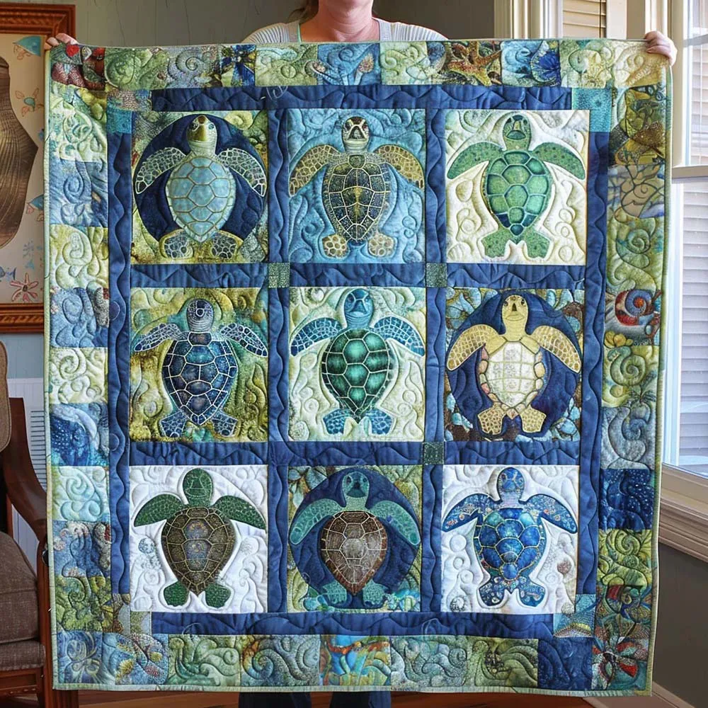 Turtle Tide Blanket - D198 - Premium Blanket