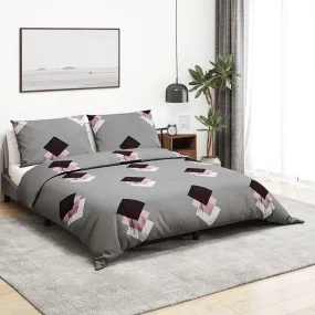 vidaXL Duvet Cover Set Grey 260x240 cm Cotton