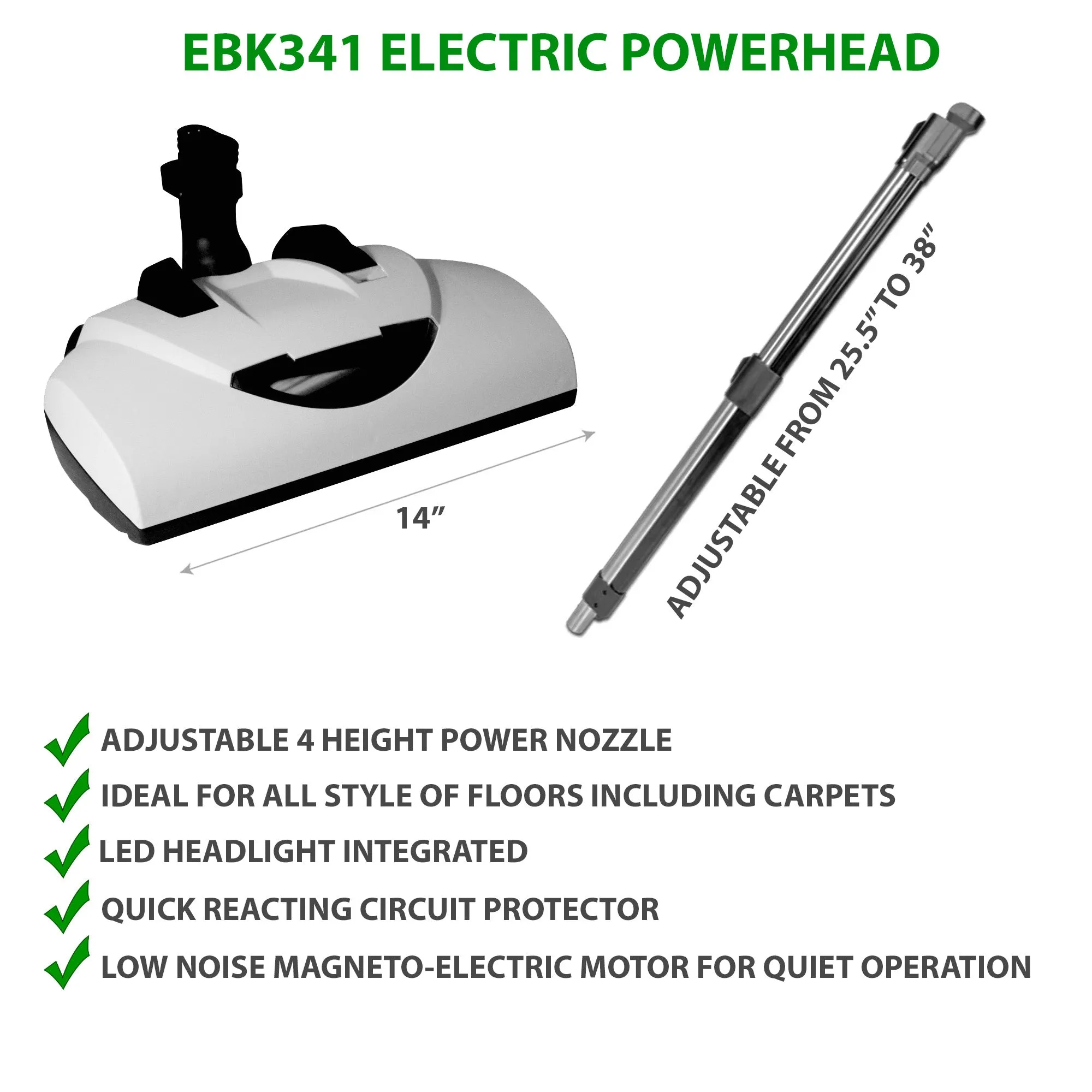 Wessel Werk EBK360 Central Vacuum Accessory Kit with Electric Power Nozzle