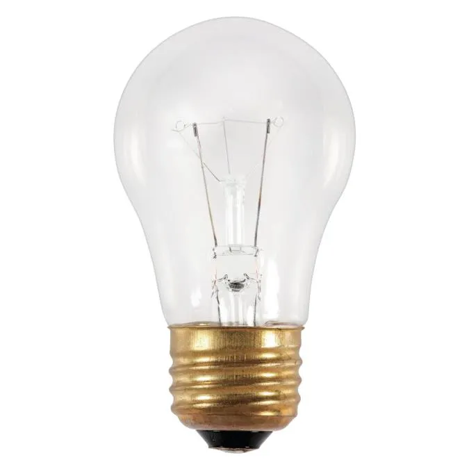 Westinghouse 0400700 25 Watt Incandescent A15 Clear - 2700 Kelvin - Warm White - 175 Lumens - E26-Medium Base - 120 Volt - Card