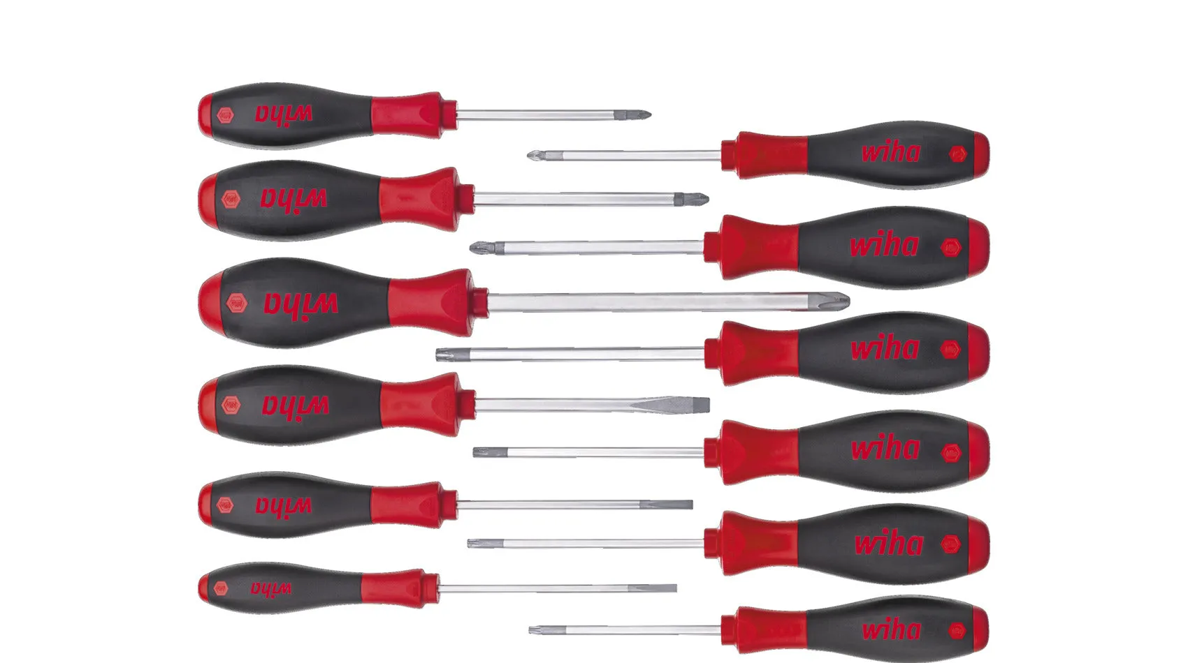 Wiha Screwdriver Set SoftFinish® Mixed 12pcs