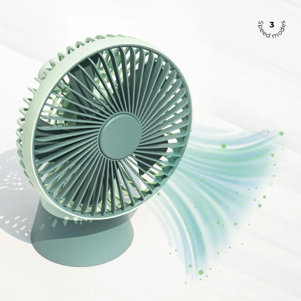 Windmill- Rechargeable Portable Fan (Green)