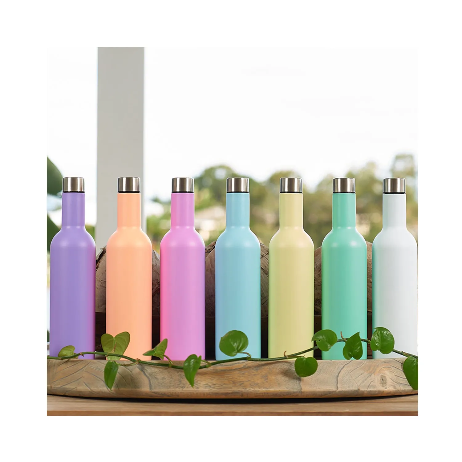 Wine Bottle Stainless - Gelato Pink