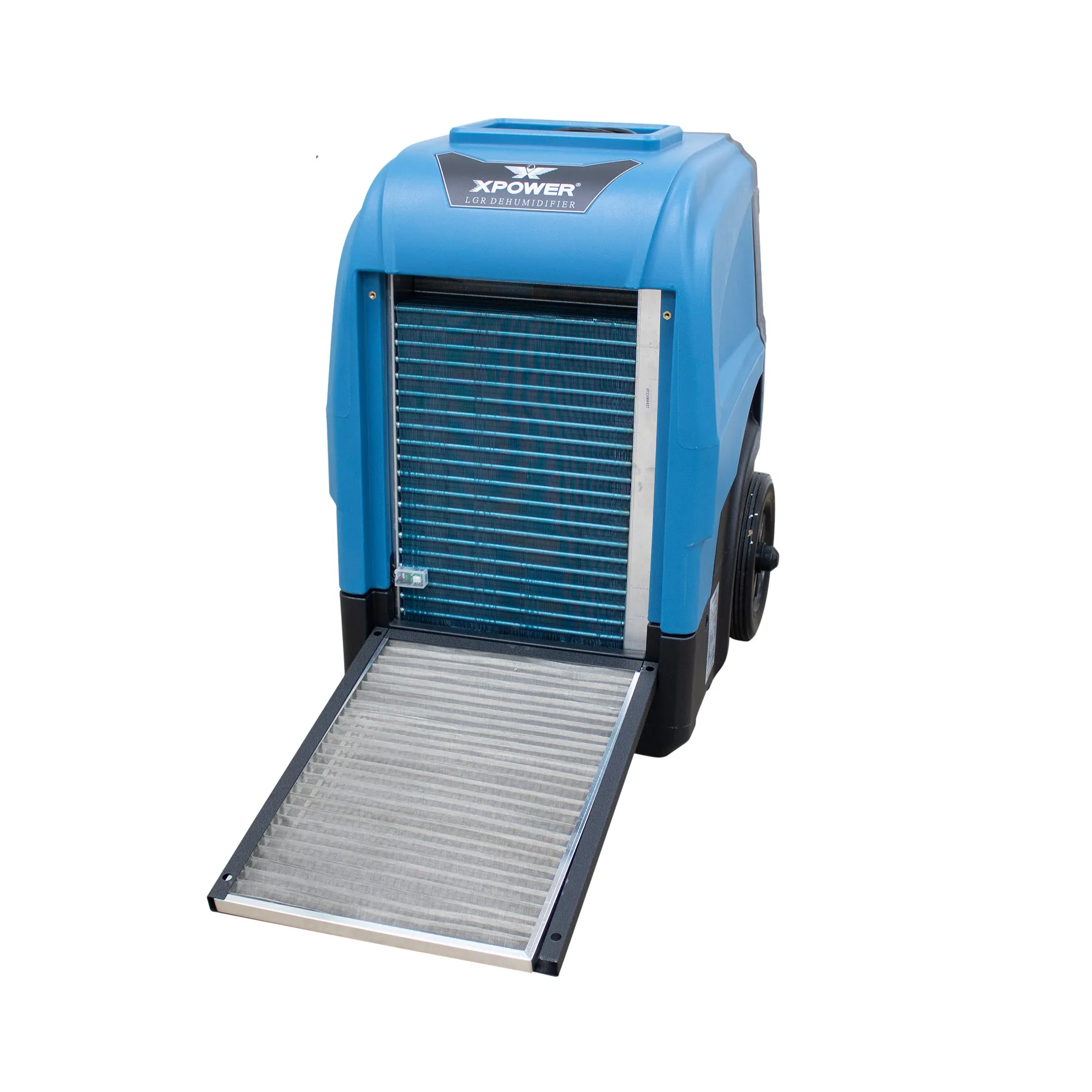 XPOWER XD-165L Commercial LGR Dehumidifier with Automatic Purge Pump, Drainage Hose, and Handle with Wheels