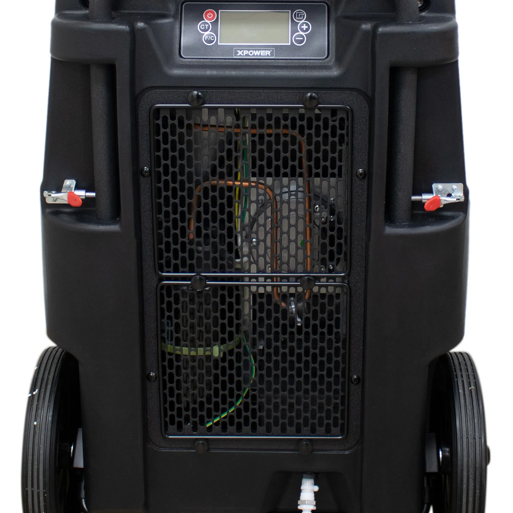 XPOWER XD-165L Commercial LGR Dehumidifier with Automatic Purge Pump, Drainage Hose, and Handle with Wheels