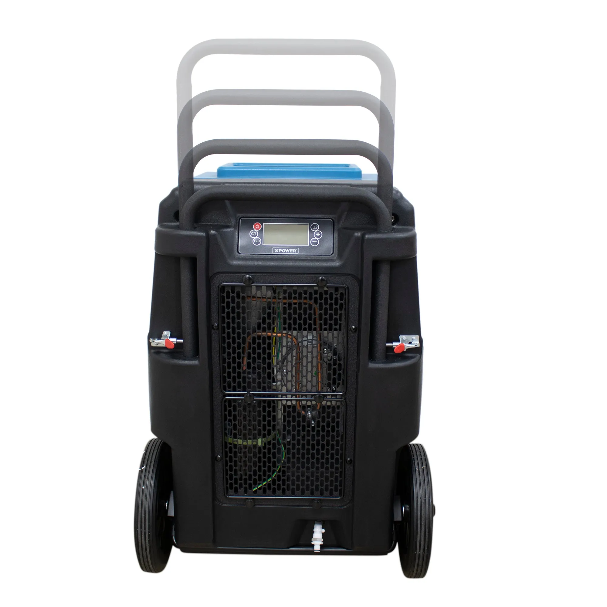 XPOWER XD-165L Commercial LGR Dehumidifier with Automatic Purge Pump, Drainage Hose, and Handle with Wheels