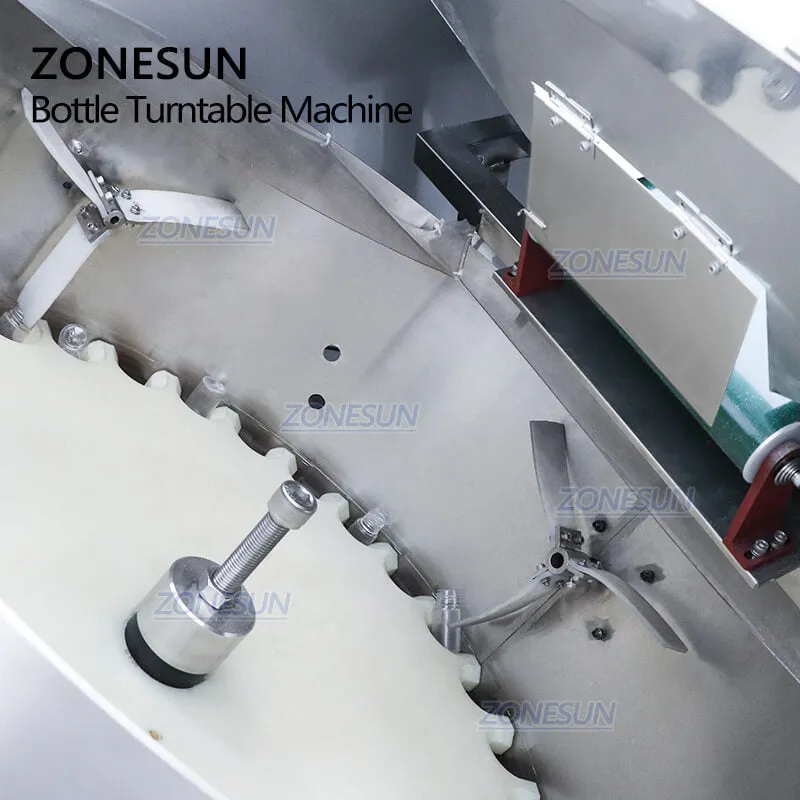 ZONESUN ZS-LP150 Full Automatic Round Rotary Plastic Glass Bottle Unscrambler Turntable Machine